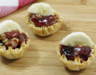 After-school snacks - pb&j banana phyllo cups