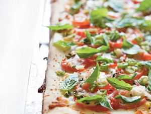 fourth of july - phyllo margherita pizza