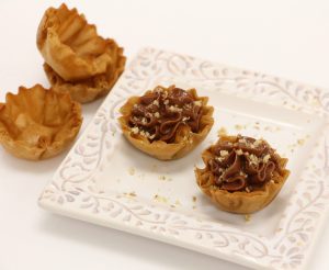 nutella honey goat cheese tartlets - athens foods - phyllo kitchen blog - chocolate and graham cracker 