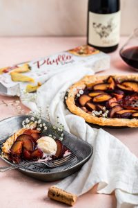 vegan black plum pie