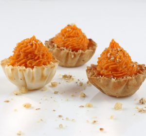 sweet potato tart - phyllo kitchen blog - chocolate and graham cracker 