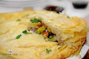 leftover prime rib phyllo pie