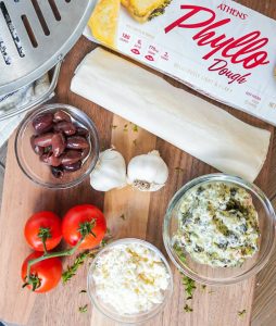 Greek Phyllo Flatbread Pizza