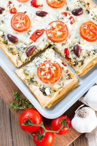 Greek Phyllo Flatbread Pizza