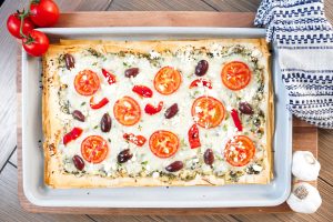 Greek Phyllo Flatbread Pizza